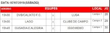 6º Campeonato de Futebol Livre Idade do Clube de Campo teve mais três jogos no final de semana